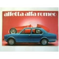 ALFA ROMEO ALFETTA 1.8 L BERLINA BROCHURE, fold-out full colour (401.Alfa doc744 E 221)